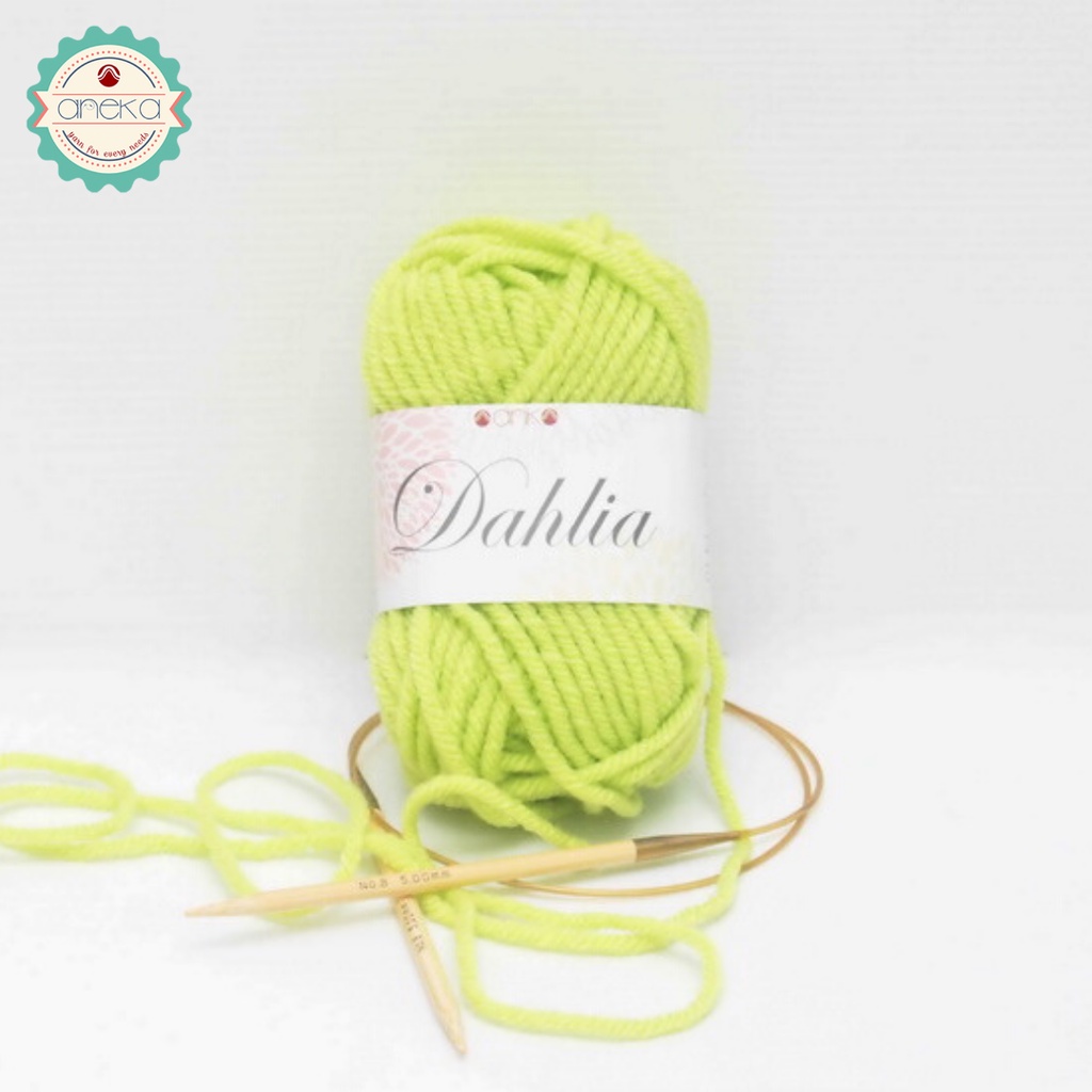 Benang Rajut Karpet Dahlia / Carpet Yarn - 5388 ( Hijau Stabilo )