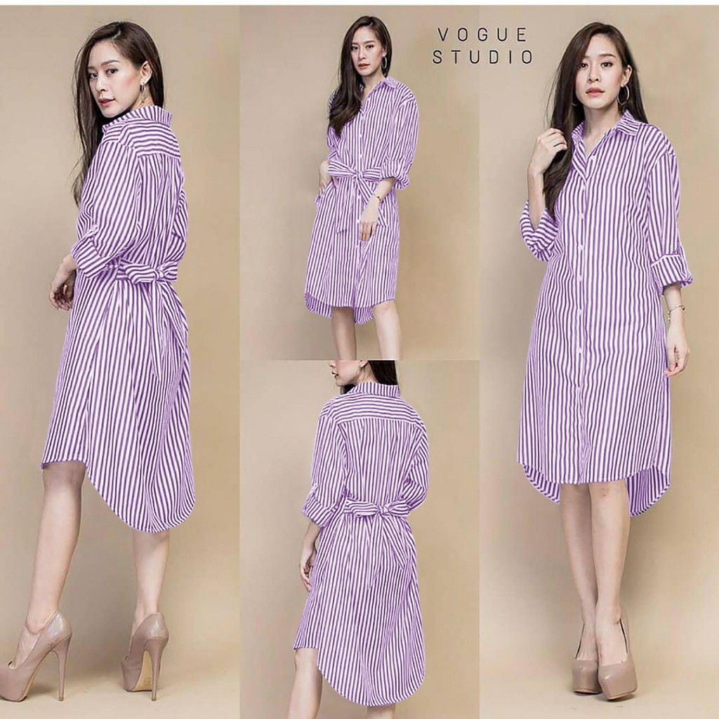 WSE390 - Dress Tunik Judika XXXL Motif Garis-garis / Tunik Jumbo / Atasan Wanita Big Size / Dress Tunik 3XL / PREMIUM QUALITY