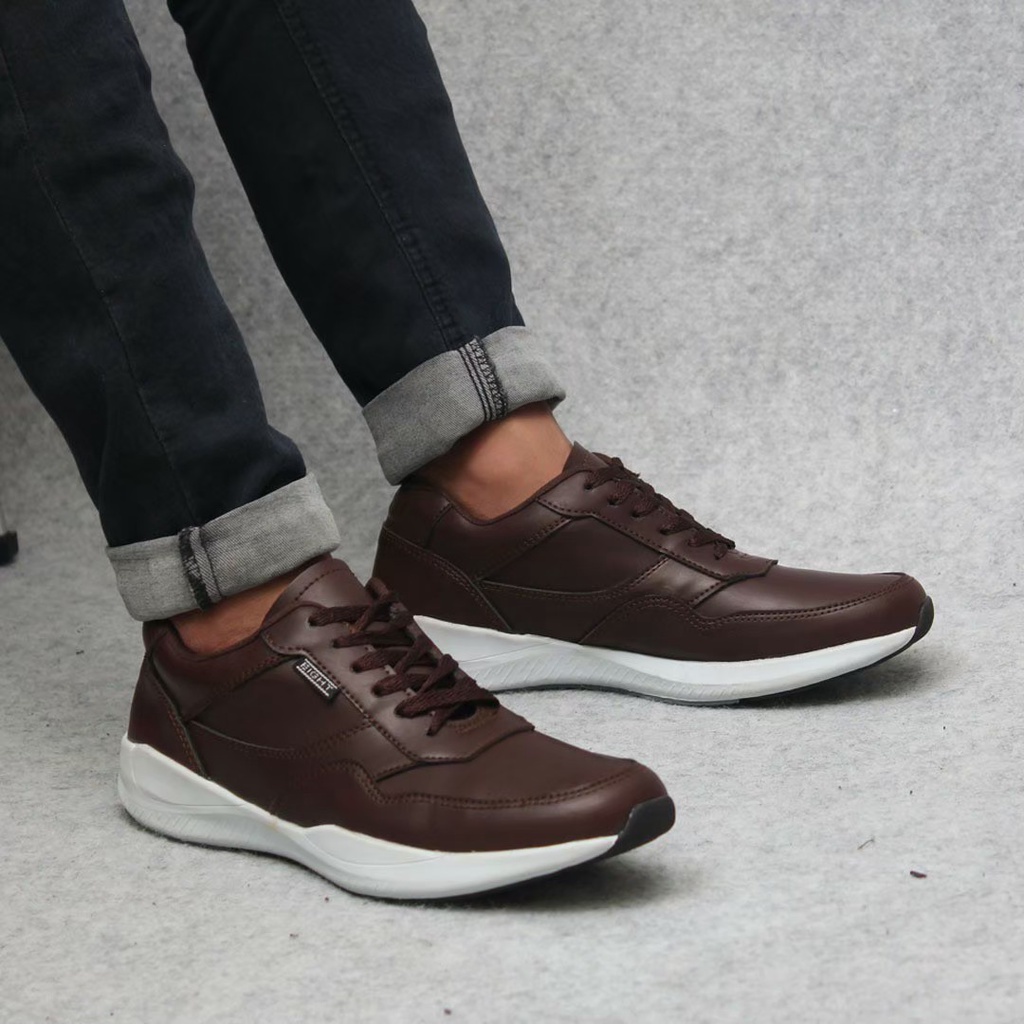 Sepatu Casual Sneakers Pria Kulit Pu Sepatu Pria Casual Sneaker Cowok Sepatu Kasual Semi Formal Kerja Kantor Kuliah Gaya Santai Keren Kekinian Original FASHION TRANDY