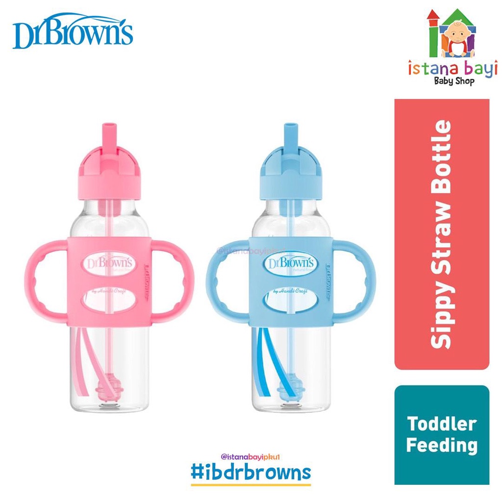 Dr.Brown's Sippy Straw Bottle 8oz/9oz- Botol Anak