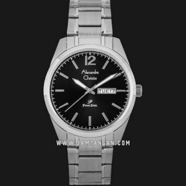 Alexandre Christie AC 1012 ME BSSBA Men Black Dial Stainless Steel Strap