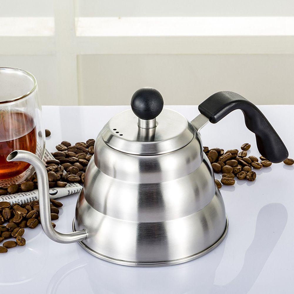 【 ELEGANT 】 Drip Kettle Untuk Rumah Kantor Mulut Tipis Gooseneck Coffeeware 1L/1.2L Dengan Termometer Aksesoris Dapur Coffee Kettl