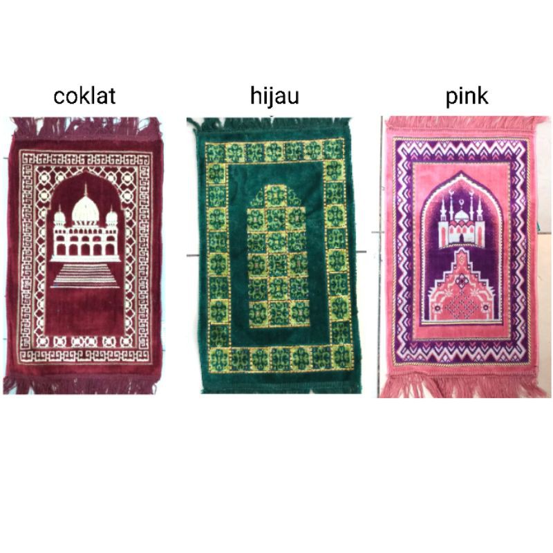 Sajadah Turkey Turki Kepala Kecil (Sajadah anak murah) - Sajadah Muka, Bulu Import-1