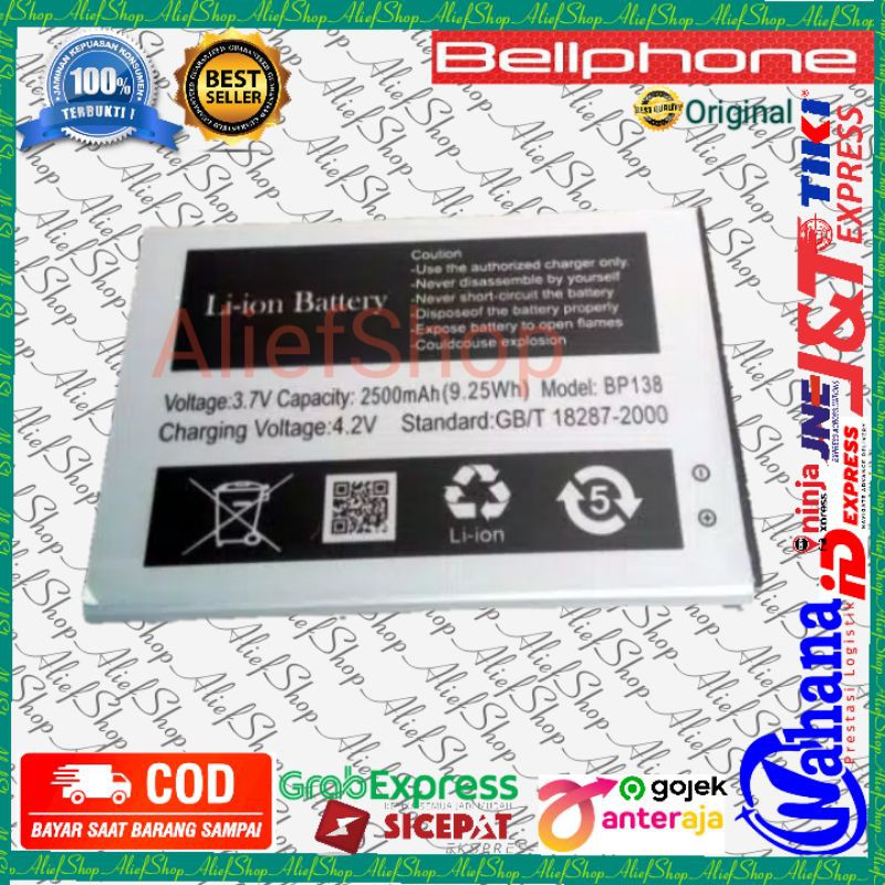 Batrai Bellphone BP138 Bomba Batre Bell phone BP 138 Baterai Original