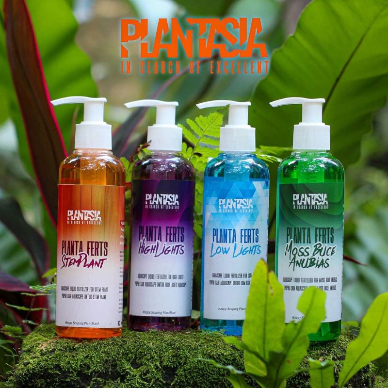 pupuk cair plantasia, micro, macro, anubias, dan moss