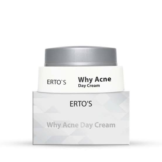 ERTOS WHY ACNE DAY CREAM TREATMENT SKINCARE BPOM KRIM SIANG PENGHILANG JERAWAT ORIGINAL BPOM