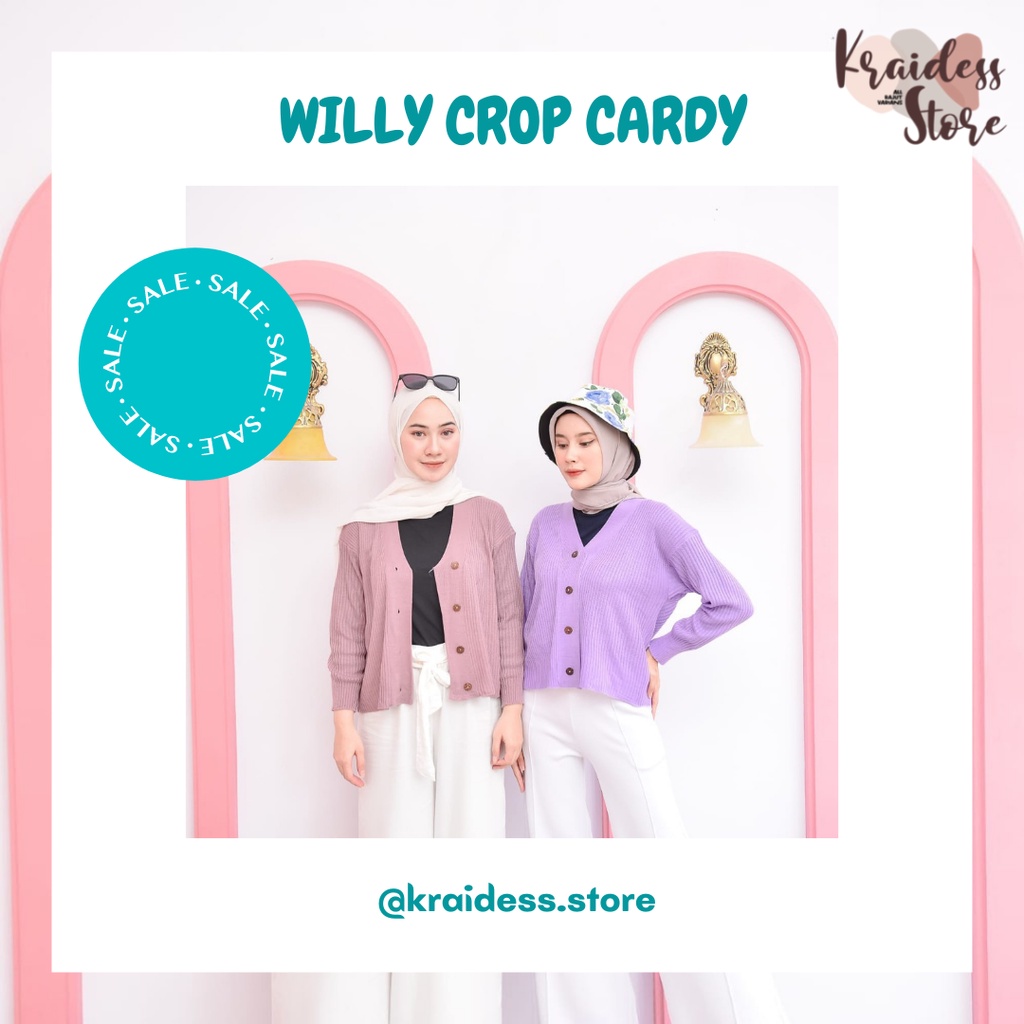 KRS - Willy Cardigan - Knit Stardy Cardi - Cardigan Crop Wanita