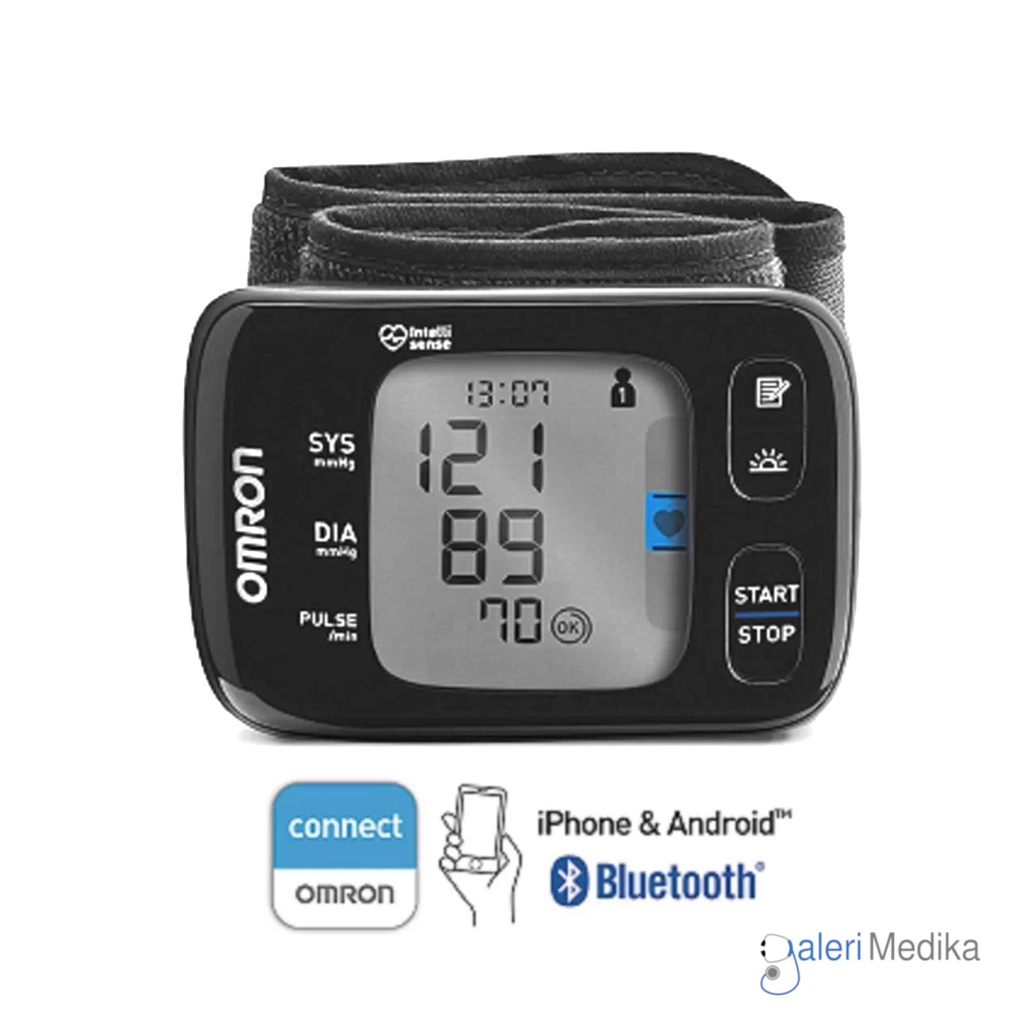 Tensimeter Digital Pergelangan Tangan Omron HEM-6232T / HEM 6232 T / HEM6232T - Omron Connected Bluetooth