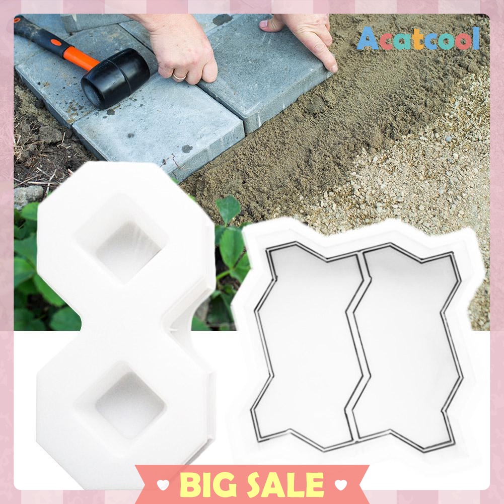 Concrete Pavement Mold DIY Path Maker Paving Cement Brick Stone Road Mould