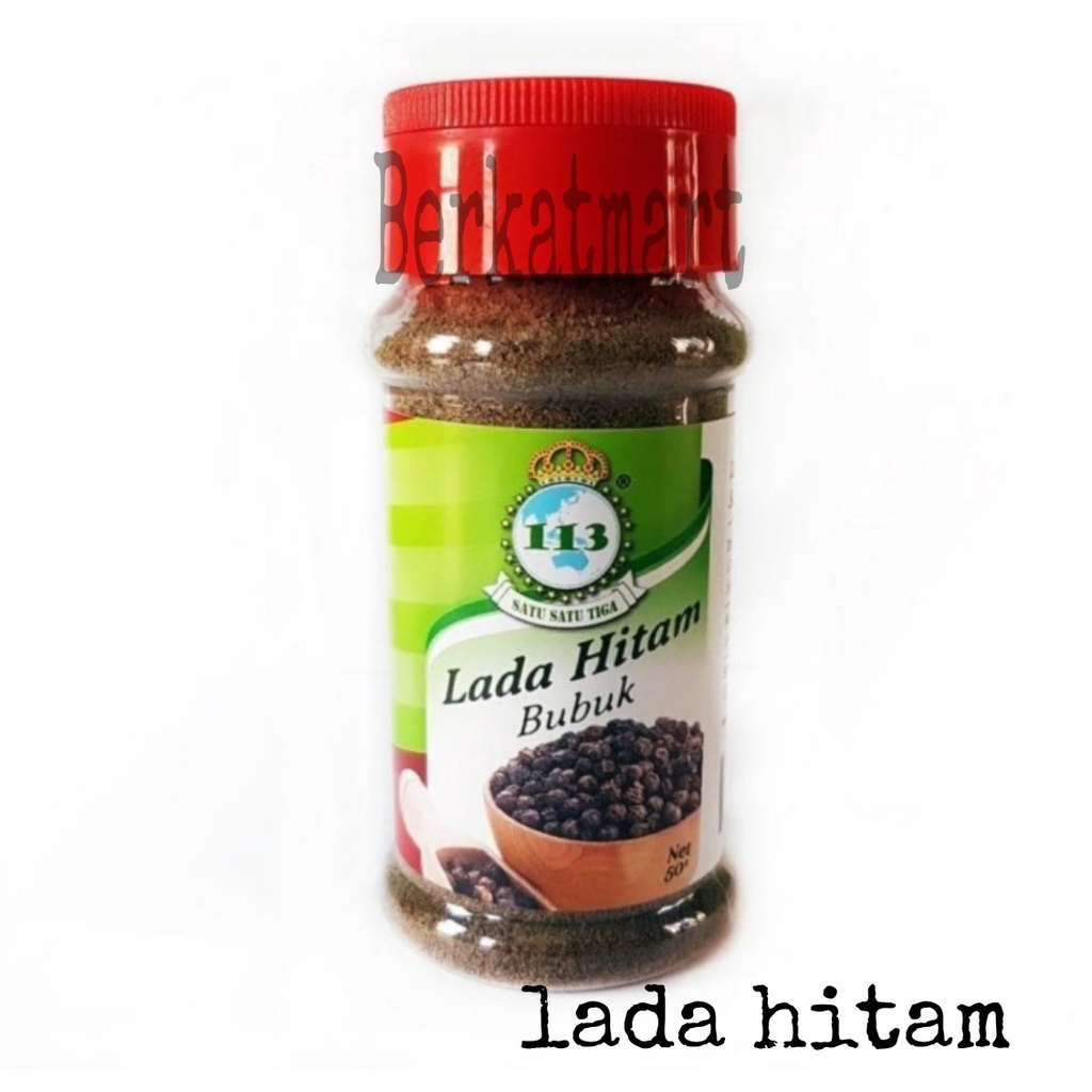 Bumbu Masak 113 Lada Hitam Bubuk Satu Satu Tiga 50 gr