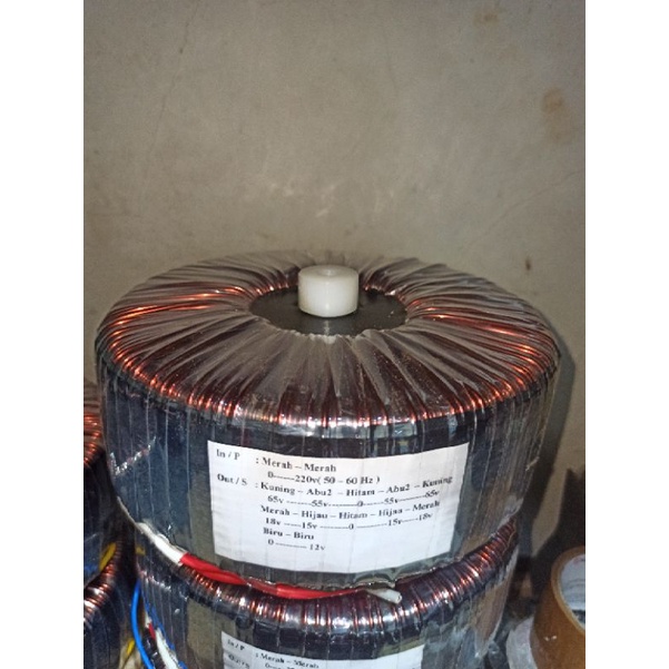 trafo toroid donat 20a ct65v..55v murni