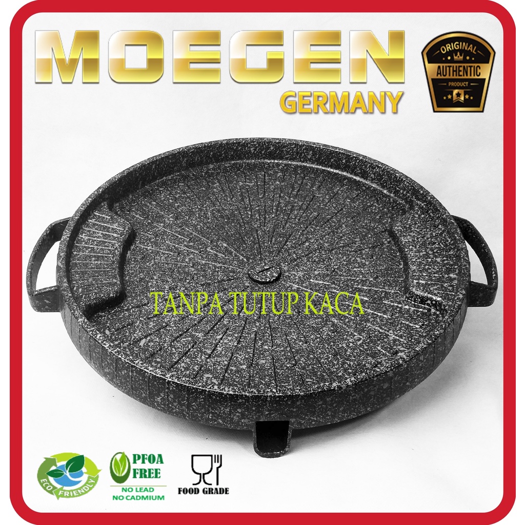 ORIGINAL MOEGEN Germany bulgogi granite pan 32cm panggangan bbq grill pan anti lengket tanpa tutup kaca