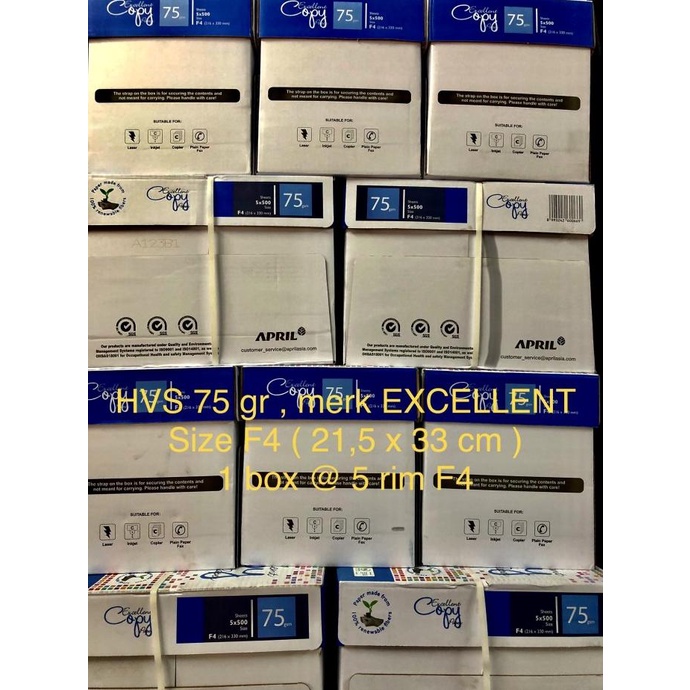 

Termurah! Excellent, Kertas Folio(F4) HVS Putih 75 gram KERTAS FOLIO
