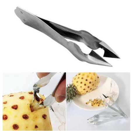 Capitan Penjepit Pengupas Mata Nanas Dapur Stainless Steel Pineapple Seed Remover Cutting