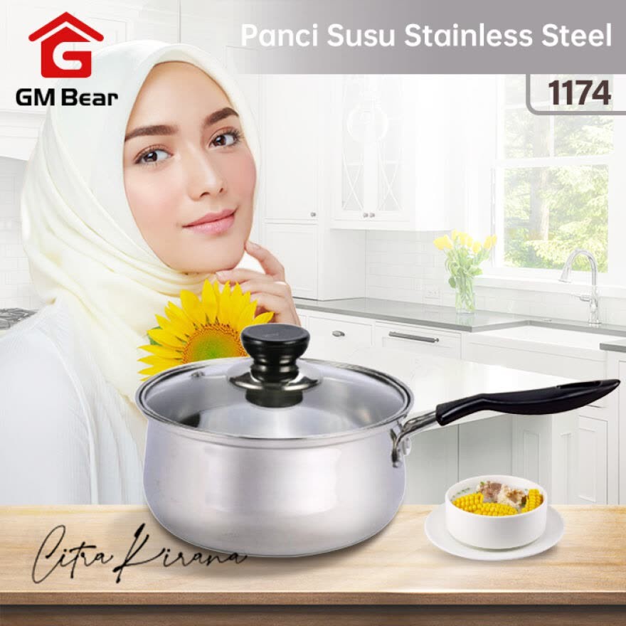 GM Bear Panci Susu Stainless Steel / Milk Pan 1174 - 16 cm