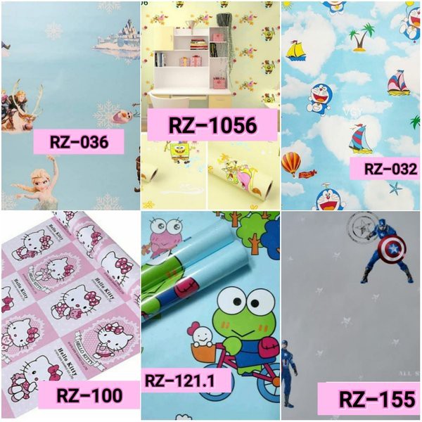 Wallpaper Sticker Dinding Wallpaper Dinding Wallsticker Karakter