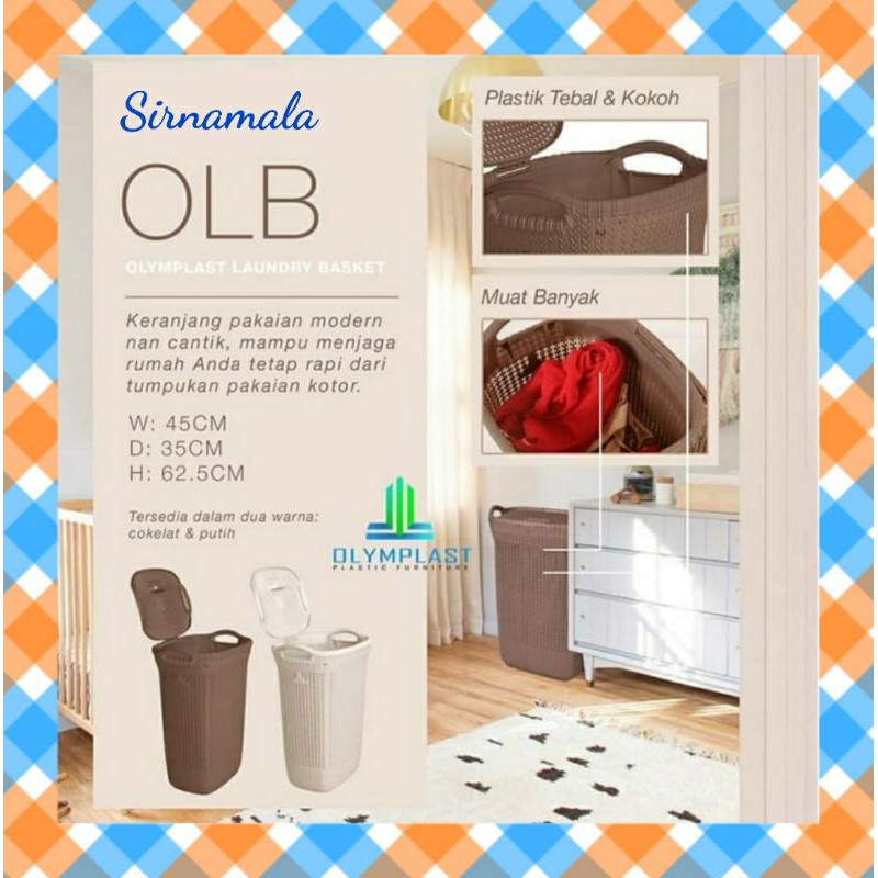 LAUNDRY BASKET KERANJANG CUCIAN BAJU MOTIF ANYAMAN OLB