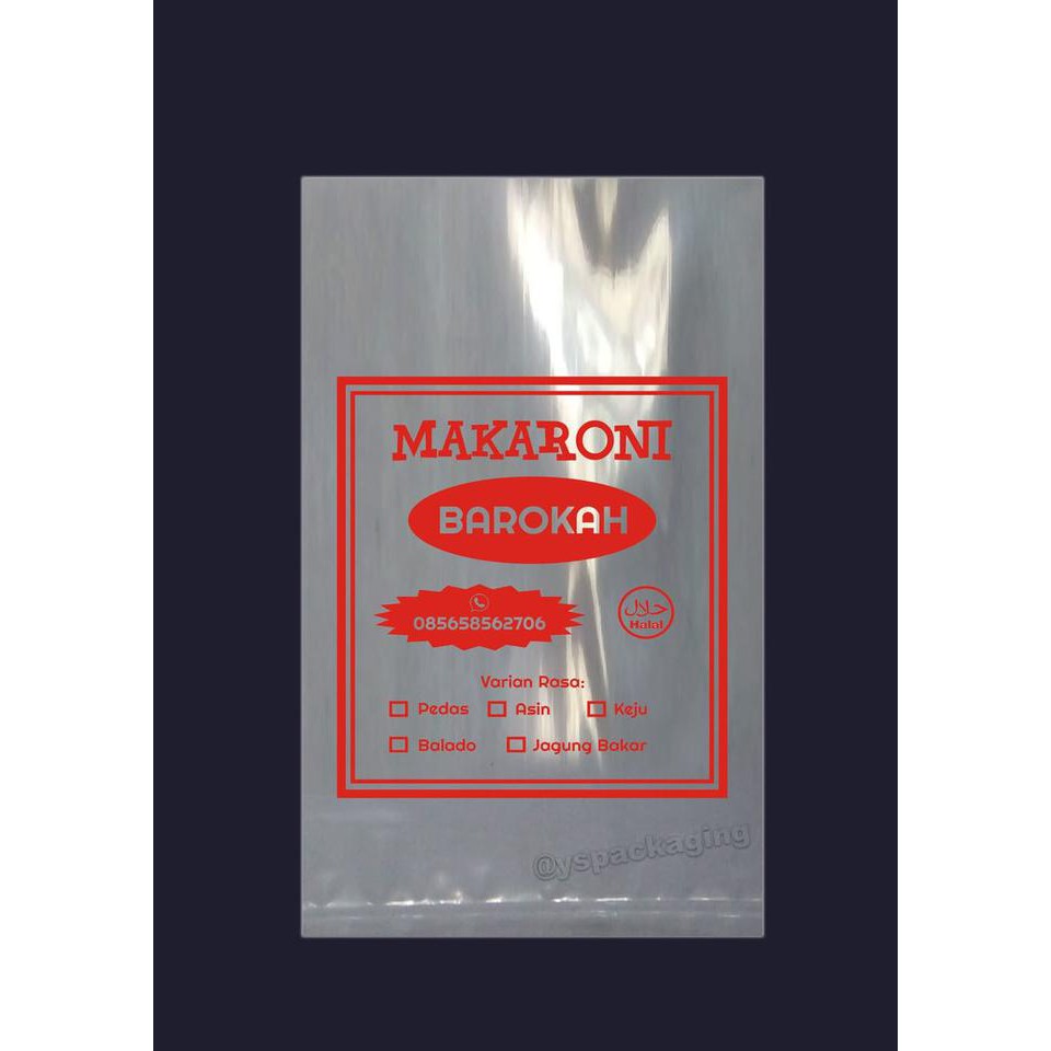 

PLASTIK PP 10X20 (TEBAL 05) + SABLON 1 WARNA