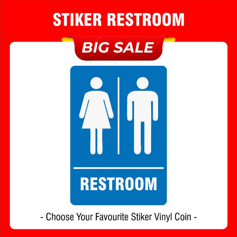 Stiker Restroom A4 & A3 Vinyl