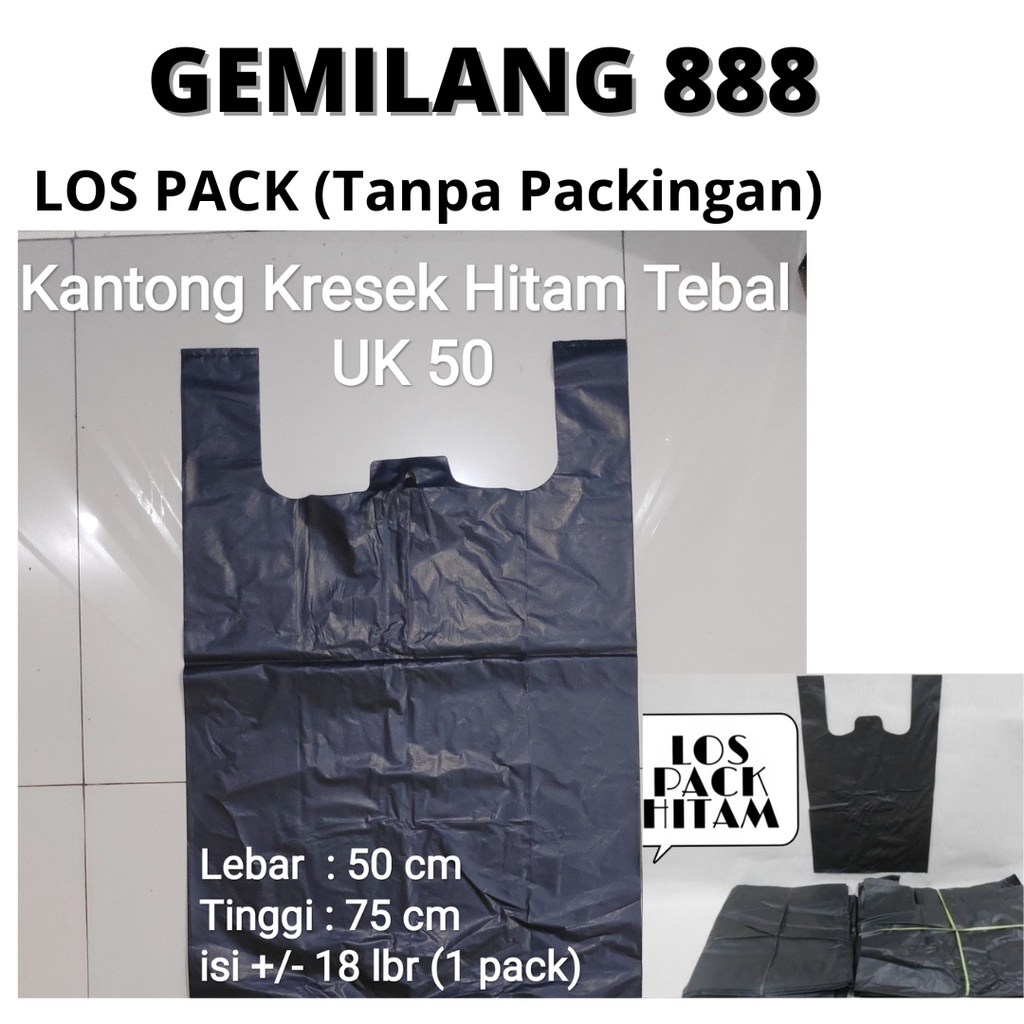 HDPE 50 | Kantong kresek hitam tebal, plastik hitam Tebal, Kantong Kresek Besar