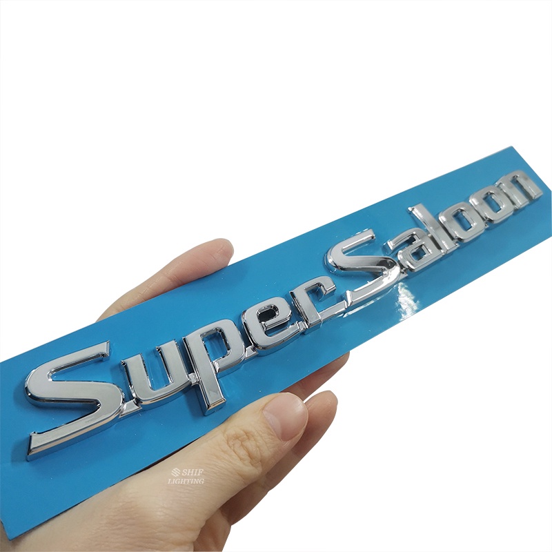 1pc Stiker Emblem / Badge Tulisan SUPER SALOON Bahan ABS Untuk Dekorasi Mobil TOYOTA