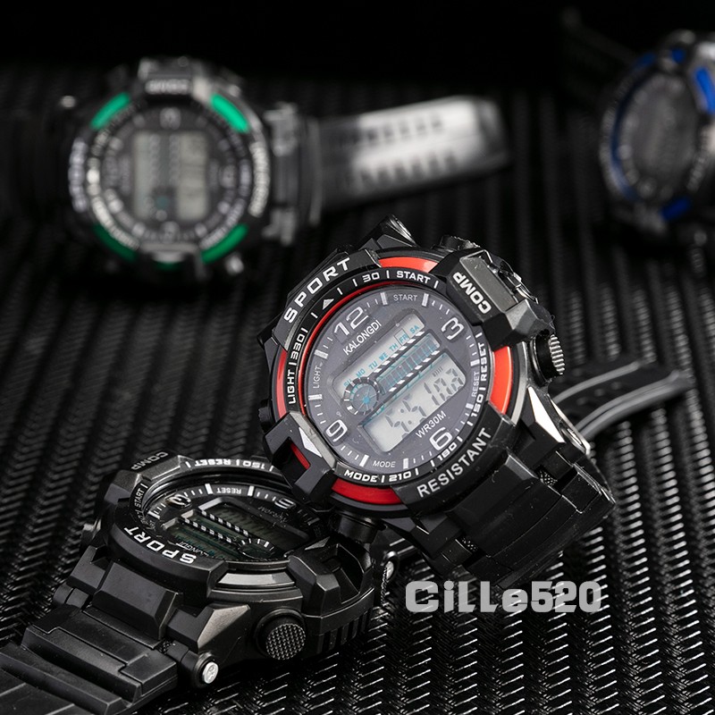 JAM TANGAN PRIA DIGITAL SPORT IMPORT DUAL TIME FASHION KOREA MURAH Arloji Cowok Kekinian Terbaru COD