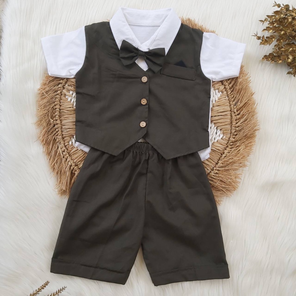 Baju setelan toxedo rompi kaos celana Rompi pergi jalan jalan