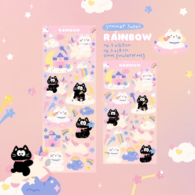 

Summer Tapes Rainbow Seal Sticker/sticker deco/stiler jurnal/polcos sticker
