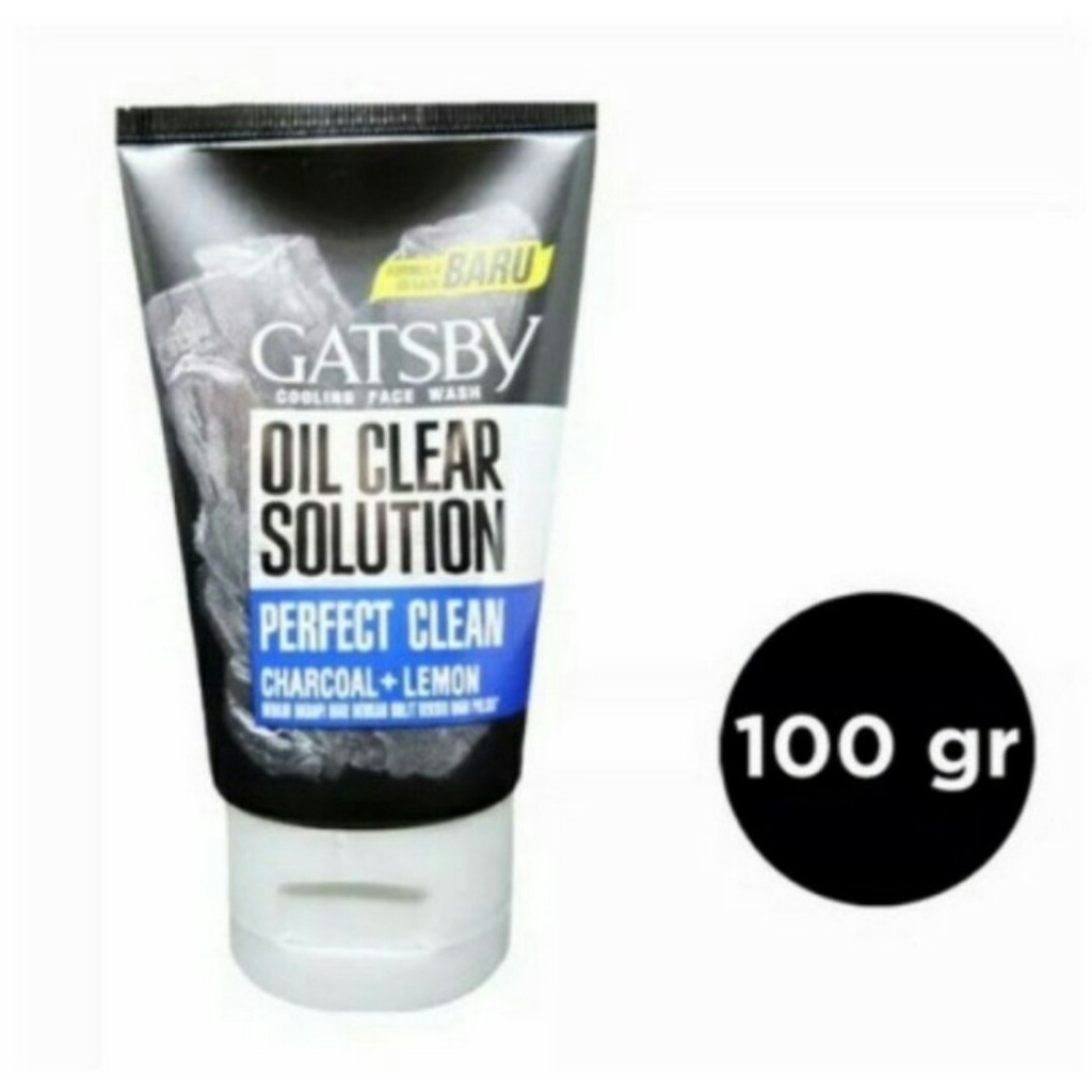 Jual Gatsby Face Wash Oil Clear Solution Perfect Clean Charcoal + Lemon