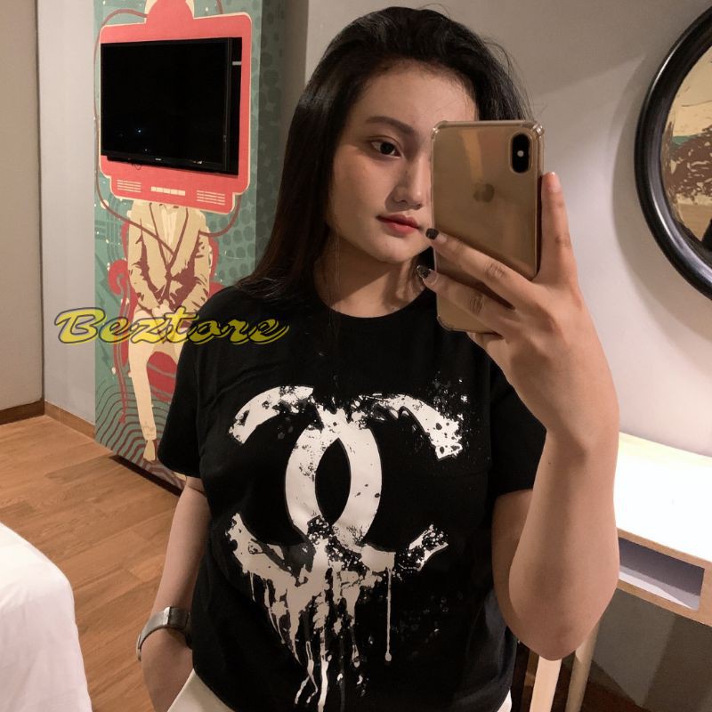 Beztore - Baju Wanita CHANEL Premium Cotton Combed 30s Kaos Wanita Baju Atasan Wanita Kaos distro