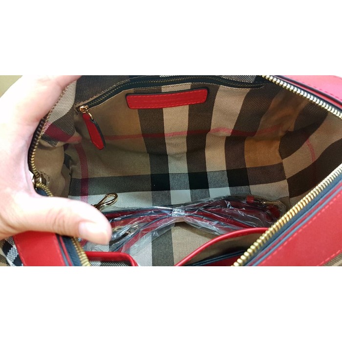 TAS WANITA KEKINIAN DAN TERMURAH SALE Burberry Speedy Porsum 33cm Red Mirror Quality Hand Ba SS769