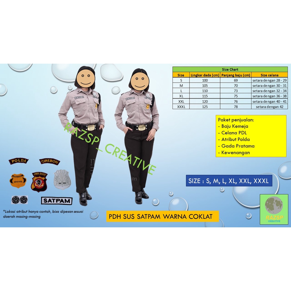 Seragam setelan PDH Sus Satpam | Seragam PDH SUS Satpam | Seragam setelan PDH Sus Security | PDH Sus