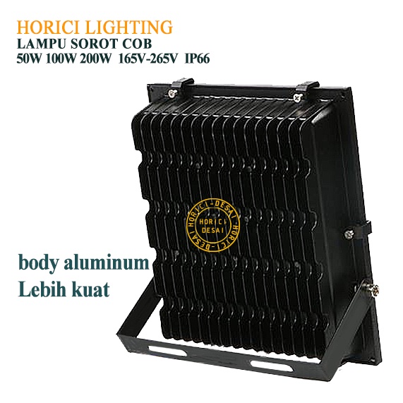 50W ASLI BODY ALUMINUM LAMPU SOROT COB OUTDOOR FLOOD LIGT KAP SOROT