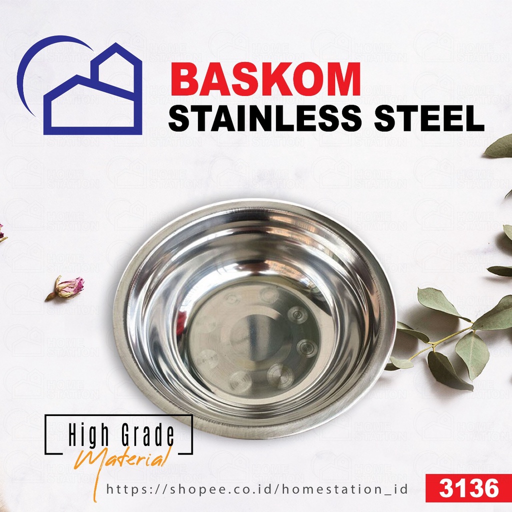 MANGKOK STAINLESS SERBAGUNA 36 cm Baskom Stainless Steel 3136