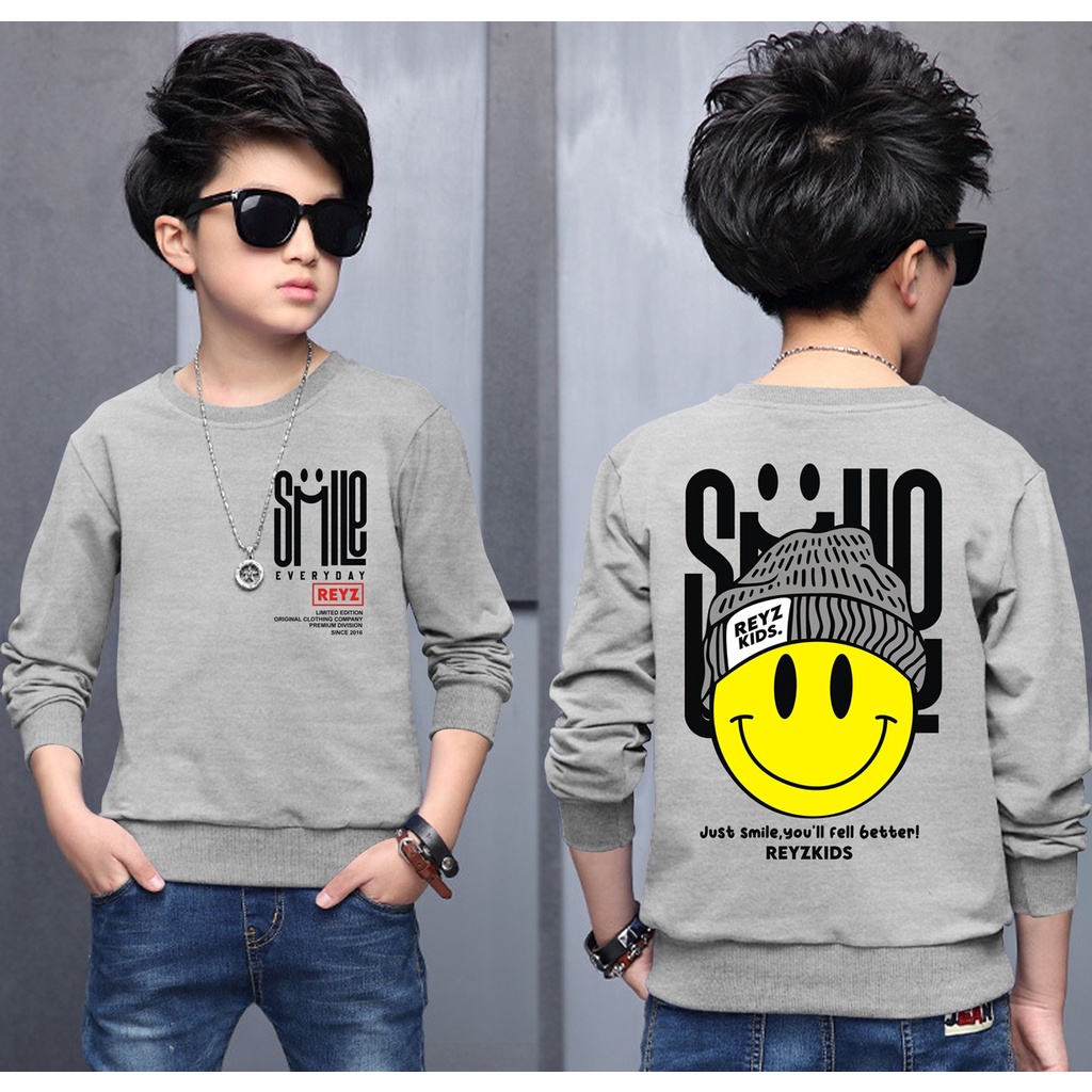 Switer Smile Terbaru / Sweater Anak Laki-laki /  Sweeter Gaming Bahan Babyterry / FLAVA_STORE