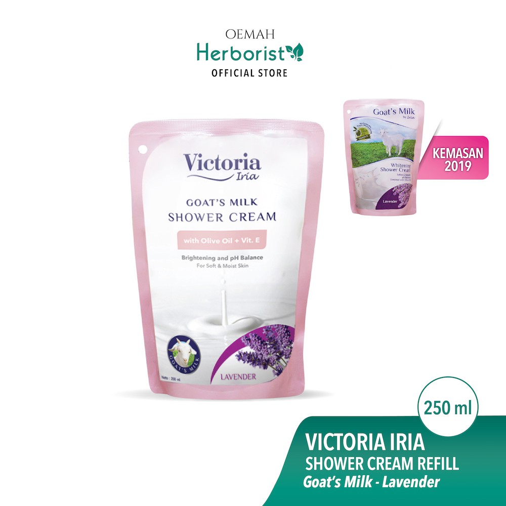 Victoria Iria Goat's Milk Shower Cream (Sabun Mandi) Refill Lavender 250ml