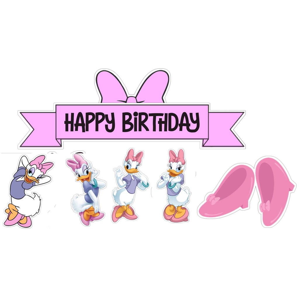 

TOPPER CAKE CUSTOM TOPPER ULANG TAHUN / HIASAN KUE DAISY DUCK