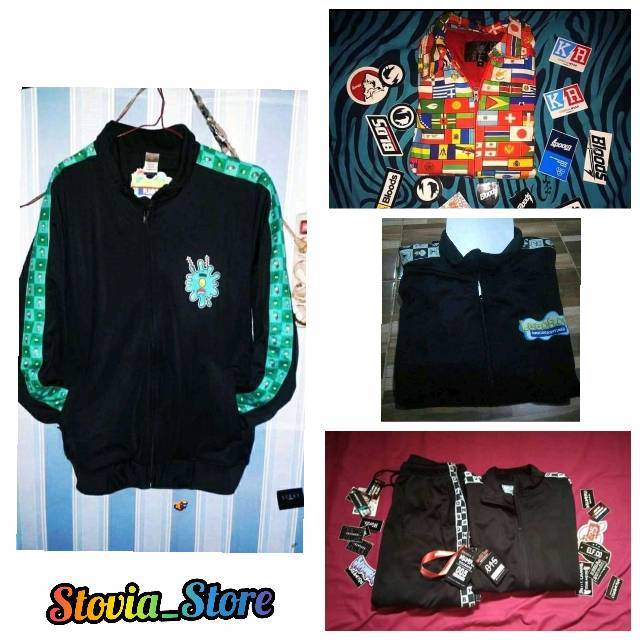 Tracktop (Tracksuit) Flag Patrick squid queenbeer plankton Plangton(Free Sticker + plastik distro)