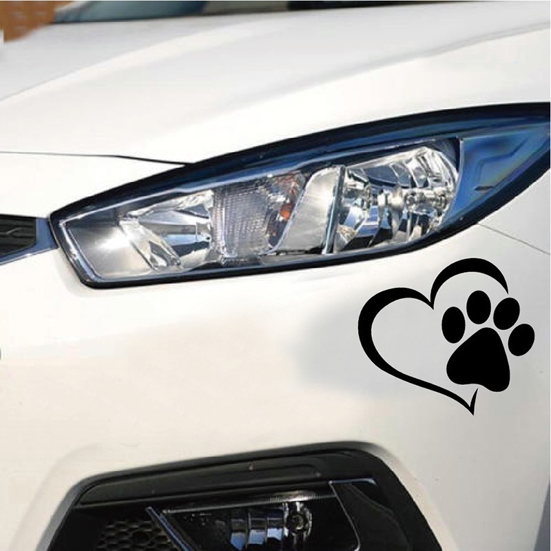 [1 Pcs Cat paw footprint Car Stickers] [Automobile Fuel Gauge Self-Adhesive Vinyl Stickers]