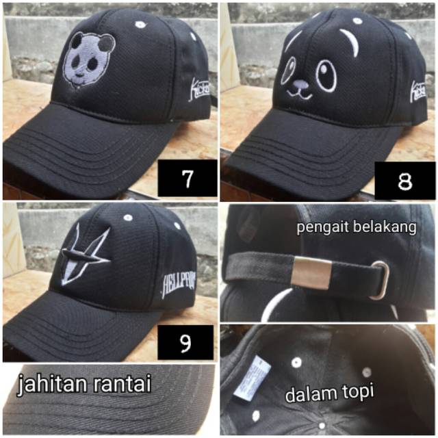 Topi Baseball bordir clip besi