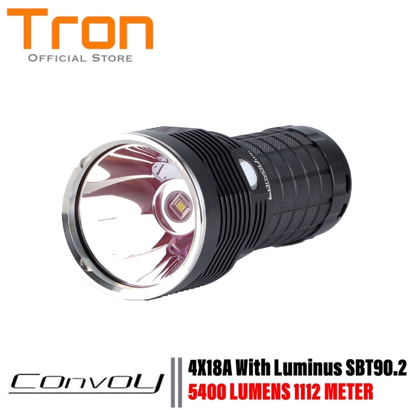 Senter Convoy 4X18A with Luminus SBT90.2 5200 Lumens 1112 Meter