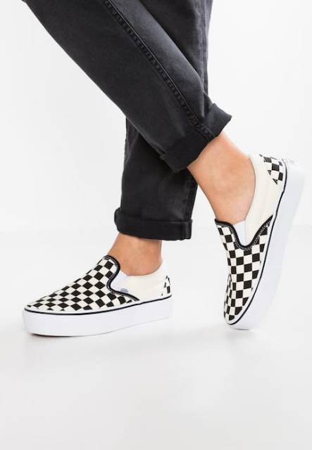 [GRADE ORIGINAL] SEPATU VANS SLIPON CHECKERBOARD CATUR - PUTIH HITAM ABU NAVY-4