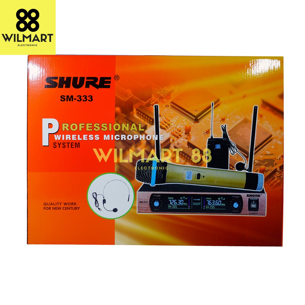 Proffesional Wireless Microphone System | SM-333 | Sitem Mikrophone Tanpa Kabel | Wireless l