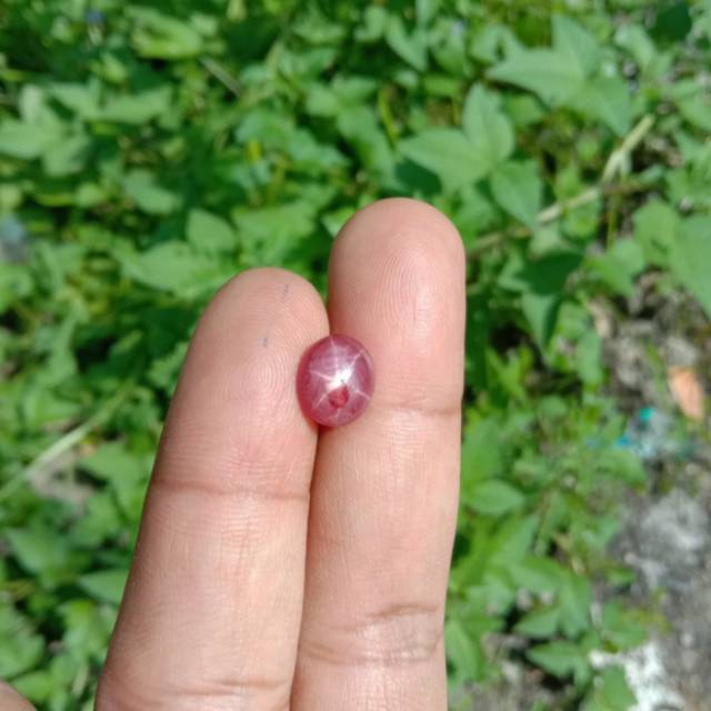 batu permata ruby star asli