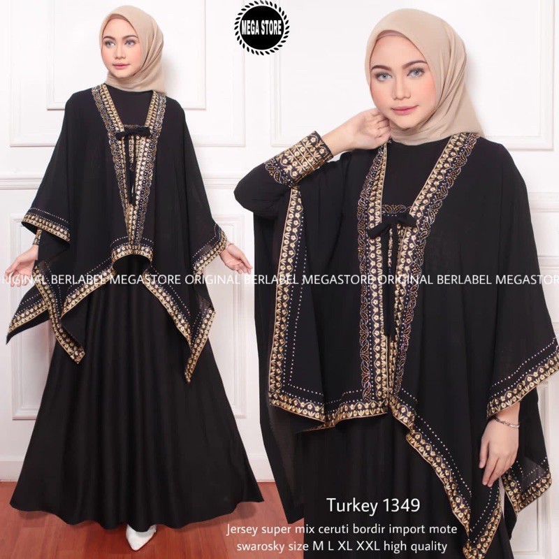 Gamis Turkey 1349 | Hawa #325 | Busana Arab Muslimah Original by Megastore