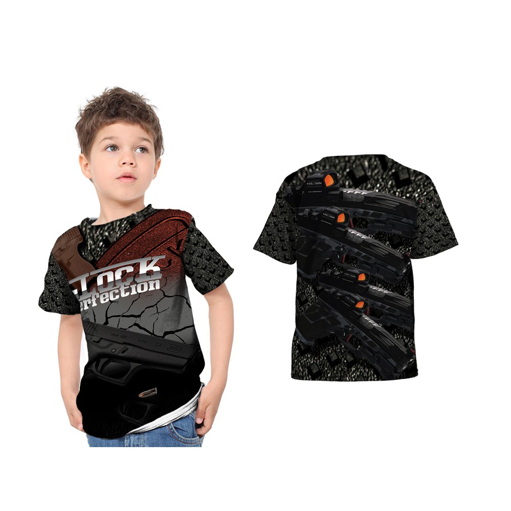 [Riashop] Kaos Glock Anak | Kaos Glock Lengan Pendek | Kaos Glock