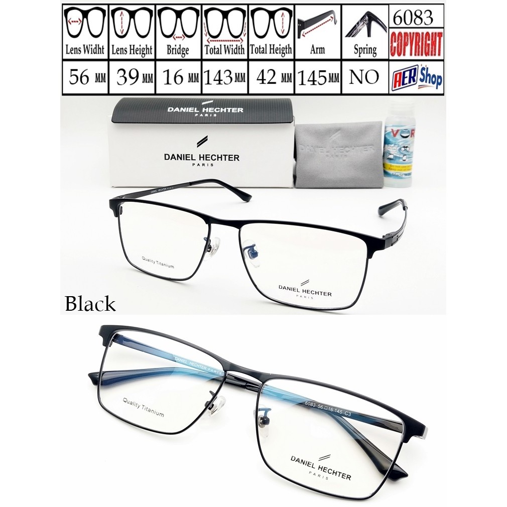 Kacamata frame original DANIEL HECHTER PARIS pure titanium frame minus terbaru