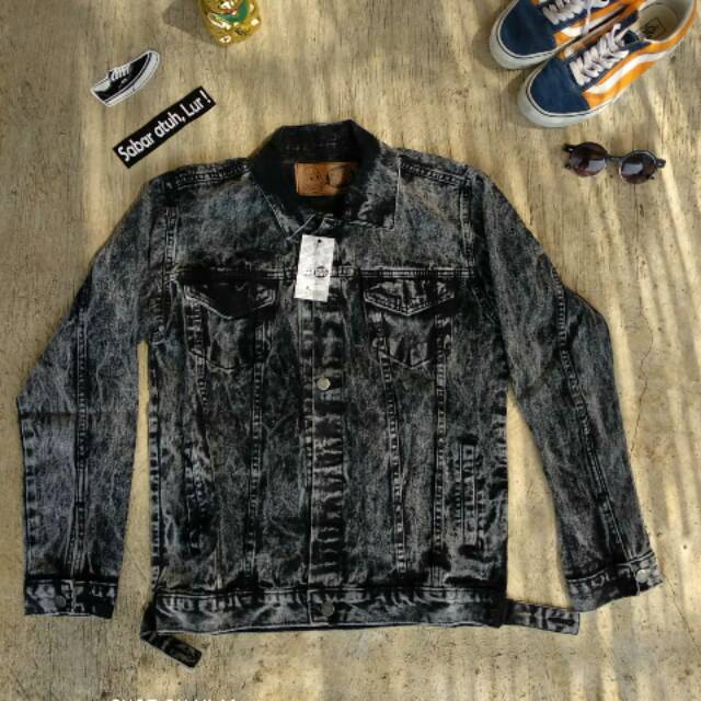 JAKET JEANS BLACK WASHED ORIGINAL 'CHEAP MONDAY'