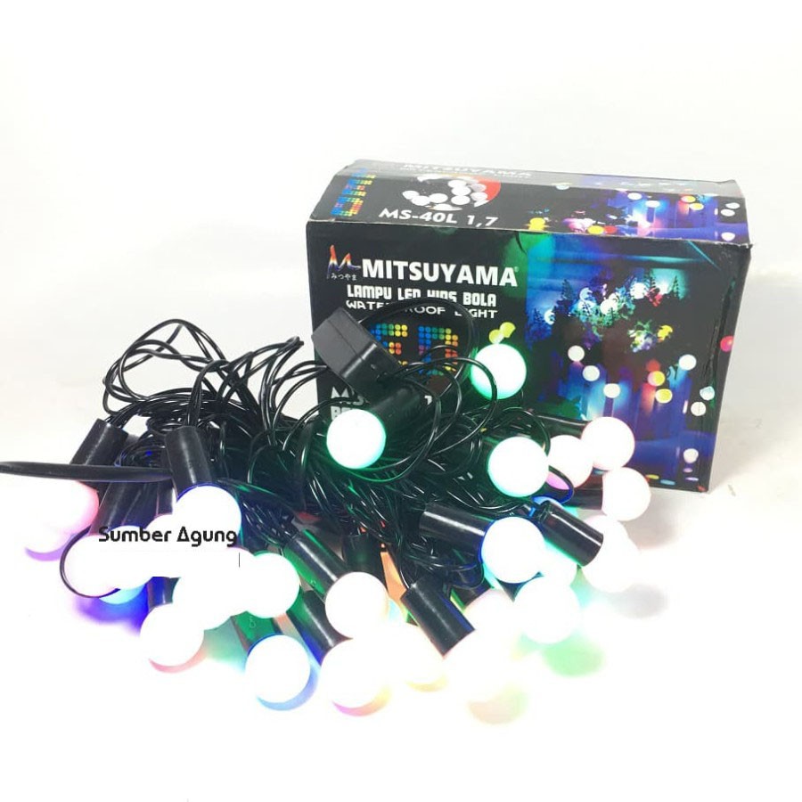 MS40L 1.7 Tumblr Bentuk Bola Lampu LED Hias Waterproof Outdoor RGB