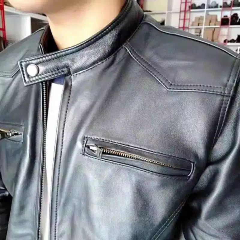 Jaket Kulit Asli Domba Kualitas Kulit Super Pria Keren Macco Gagah [JAMINAN UANG KEMBALI]